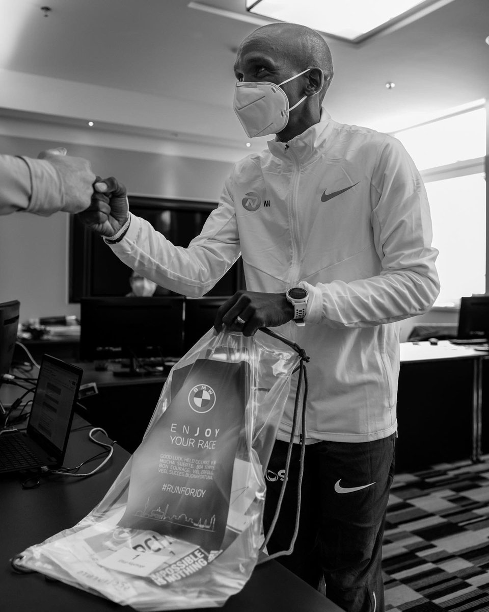 EliudKipchoge's tweet photo. I can say that I’m so fortunate to be back in the streets of Berlin. I can’t wait to see you all on the starting line tomorrow.
#NoHumanLimited https://t.co/Uo6thF9pMh