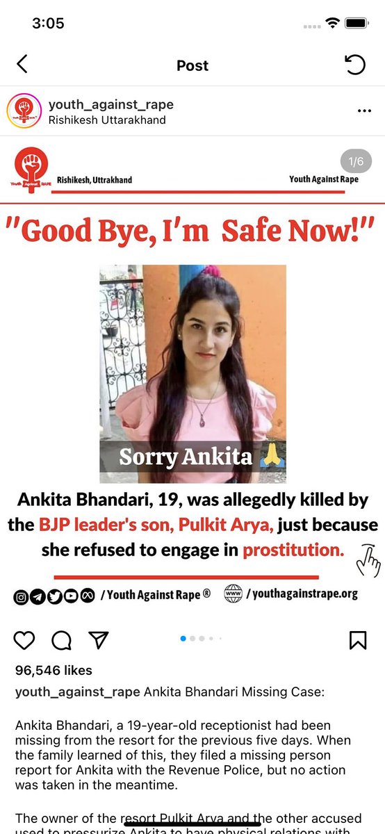 devika_bajaj777's tweet photo. Still can’t believe Justice haven’t served to this innocent girl.  #BJP #ankitabhandari #NarendraModi https://t.co/rz4YR1xmjE