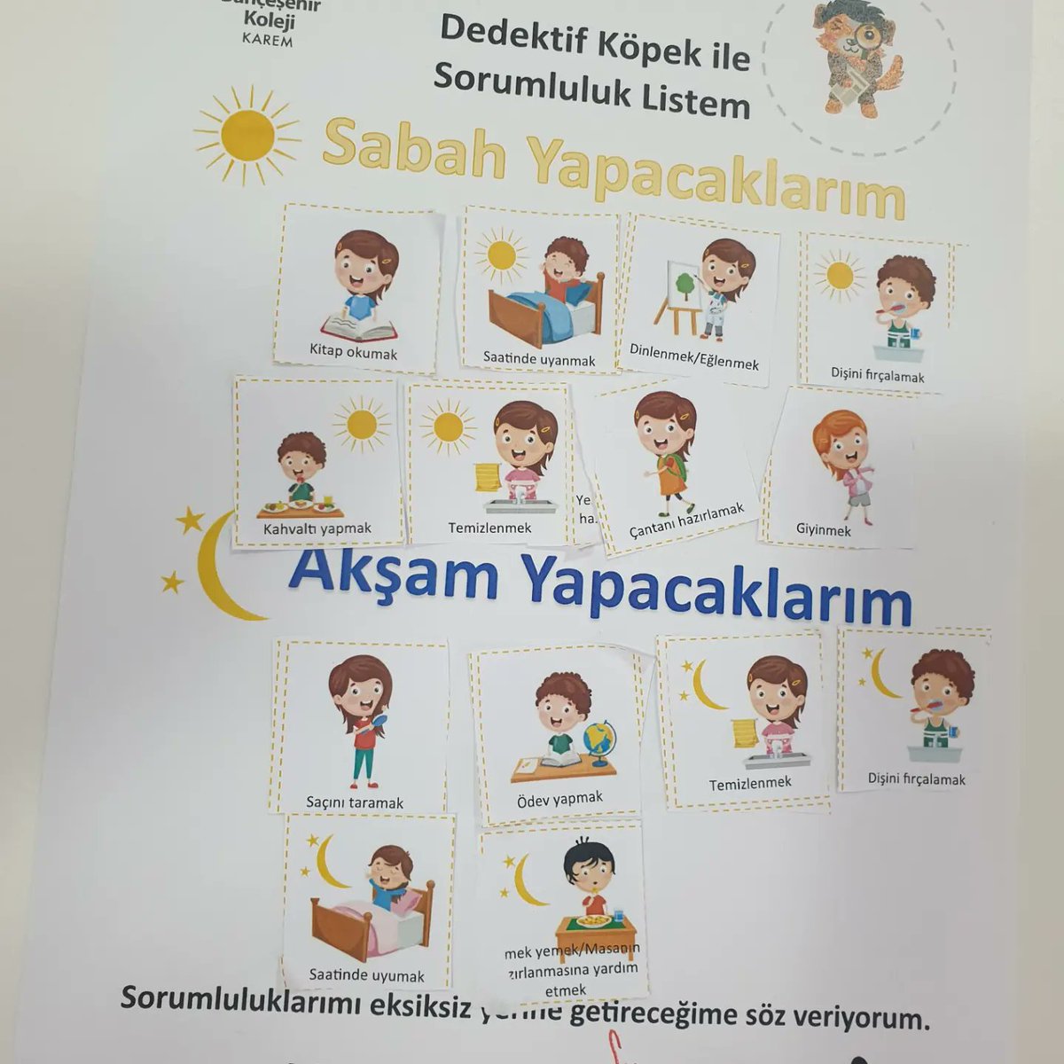 19- 23 Eylül Kerem gelişim dersimizde 1. Sınıf öğrencilerimiz Dedektif Köpek ile Tanıştı.🐶🥰 Ev ve okuladaki Sorumluluklarımız hakkında paylaşımlarda bulunarak sorumluluk listesi oluşturduk.💙❤
#KAREM 💙❤💚🧡