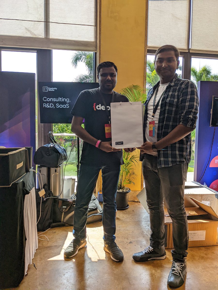 Congratulations, <a href="/alok722/">Alok Raj</a> !

<a href="/react_india/">React India 🇮🇳</a>
#reactindia2022 #proxoRun #ProximityWorks #ProximityAtReact