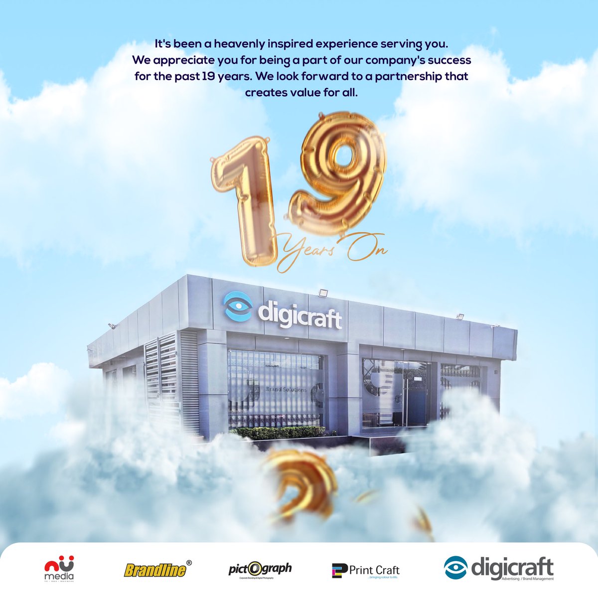 DigicraftAfrica's tweet photo. 19 years of awesomeness and a lot more to come #birthday #Anniversary 🎉🎉🎉 https://t.co/rys96kVcZa