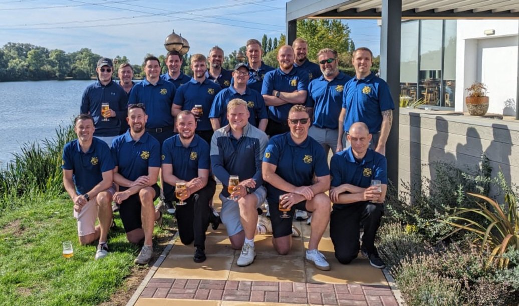 EatonSoconcc's tweet photo. The lads line up before the start of the 14th year of the Tom Walker Memorial Golf Day in aid of @TeenageCancer https://t.co/qmWTGgyTZF