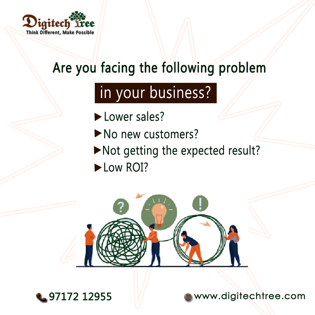 DigitechTree15's tweet photo. Are you facing the following problem in your business?
๐Lower sales?
๐No new customers?
๐Not getting the expected result?
๐Low ROI?
We have solutions for these.
Contact with us now! ๐ค
๐:+91 9717212955
๐ฉ: contact@digitechtree.com
๐: https://t.co/tOgNvwvpyo
#DigitechTree https://t.co/sgvmCIyQVE