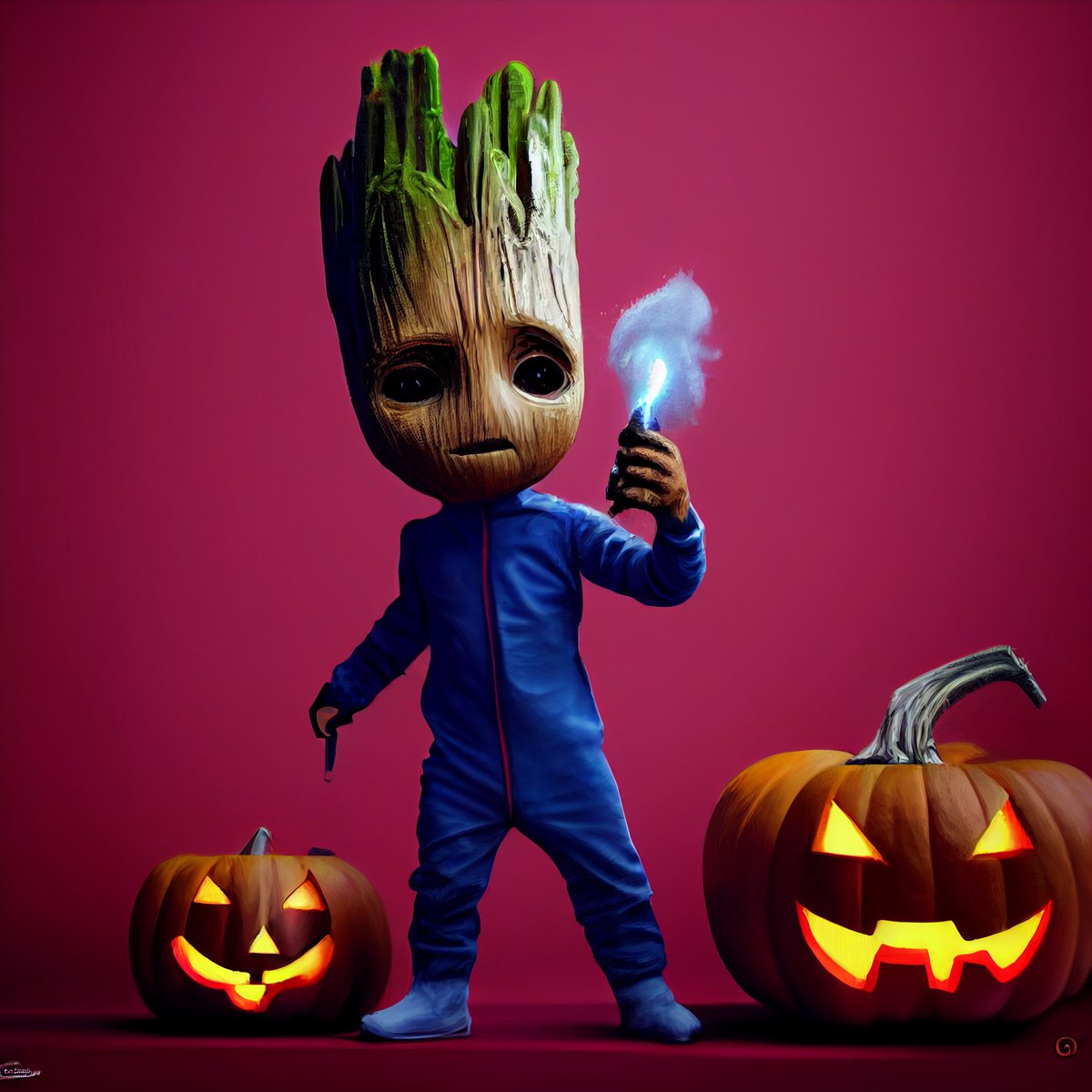 NFTSWM3's tweet photo. GOOD MORNING NEW BABY GROOT HALLOWEEN COLLECTION  #OPENSIA https://t.co/1VJsCyVdk2