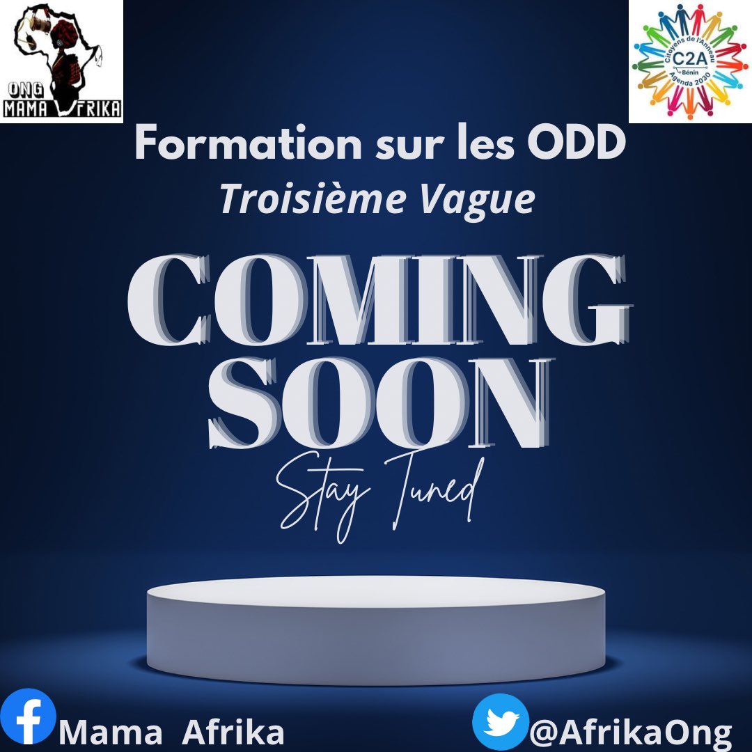 AfrikaOng's tweet photo. Troisième vague de formation sur les 𝐎𝐃𝐃. 

Quelle est l’histoire des 𝐎𝐃𝐃 ? Les cibles et objectifs des 𝐎𝐃𝐃? Quelle est l’implication des 𝐎𝐃𝐃 dans notre vie quotidienne ? 

Save the date: 08 Octobre à 20h. 

#MamaAfrika 
#C2aBenin https://t.co/ldo9dgOom4