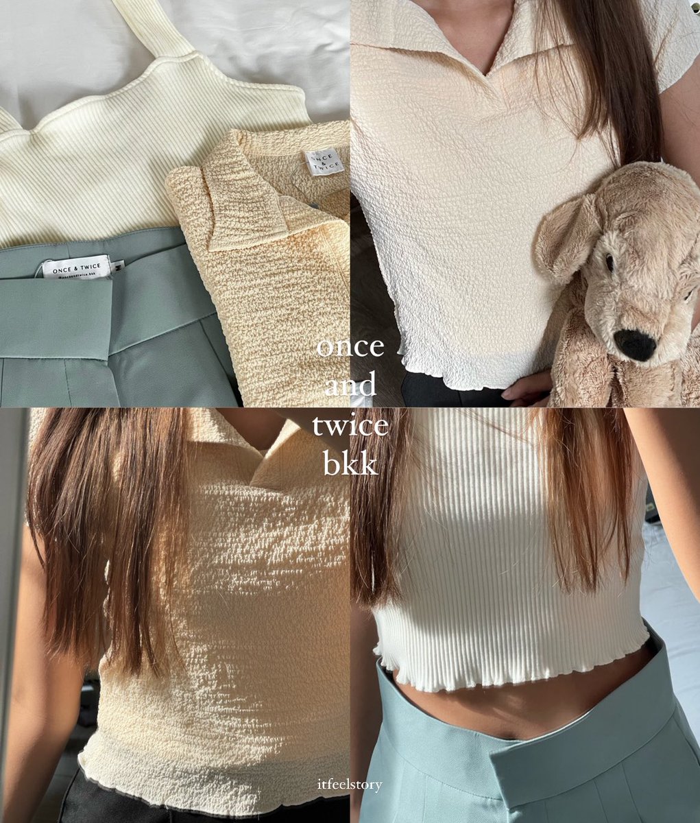 itfeelstory's tweet photo. วันนี้มาป้ายยาเสื้อผ้าแบรนด์ไทย ใส่แล้วน่ารักมากก ผ้าดี แพทเทินสวย คัตติ้งเนี๊ยบ ราคาน่ารักก ตั้งแต่ได้มาก็คือใส่ไม่พัก ใส่บ่อยมากก เขาทำทรงมาพอดี ใส่แล้วน่ารักมาก ใช้คำว่าน่ารักอย่างเปลือง onceandtwice.bkk เลยย🥣🏷 https://t.co/1EwCnUO4OO