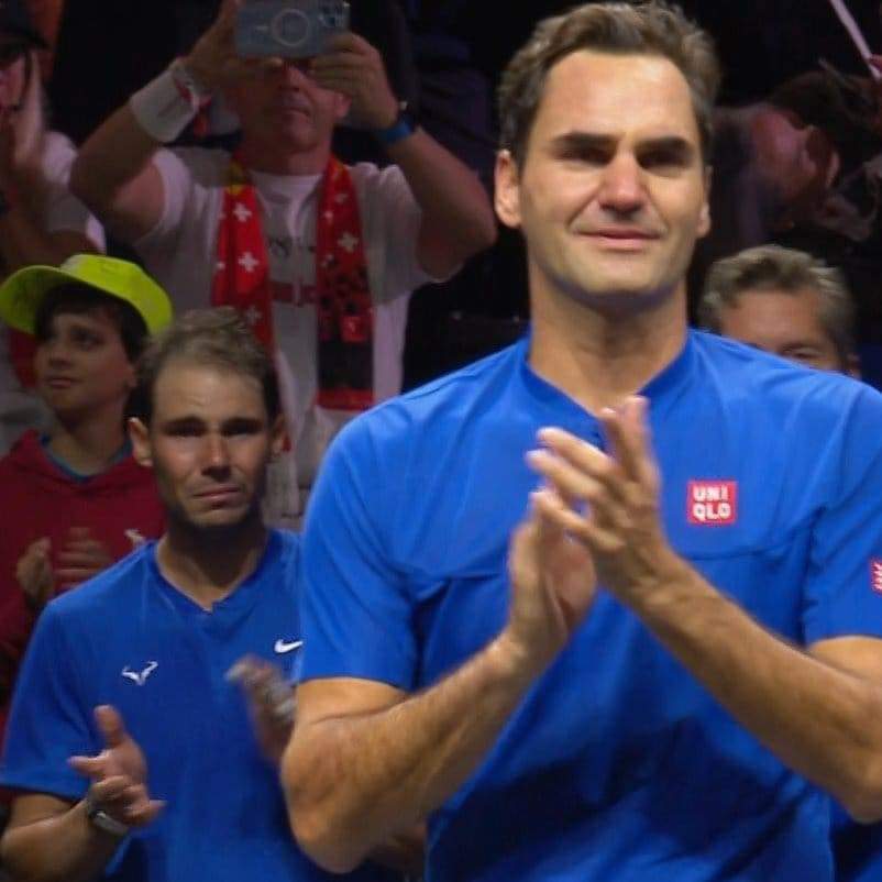 iamnima10's tweet photo. This picture made me feel like I'm losing my childhood 🥺🤍  
#Fedal #federer https://t.co/IdM9LsyJiL