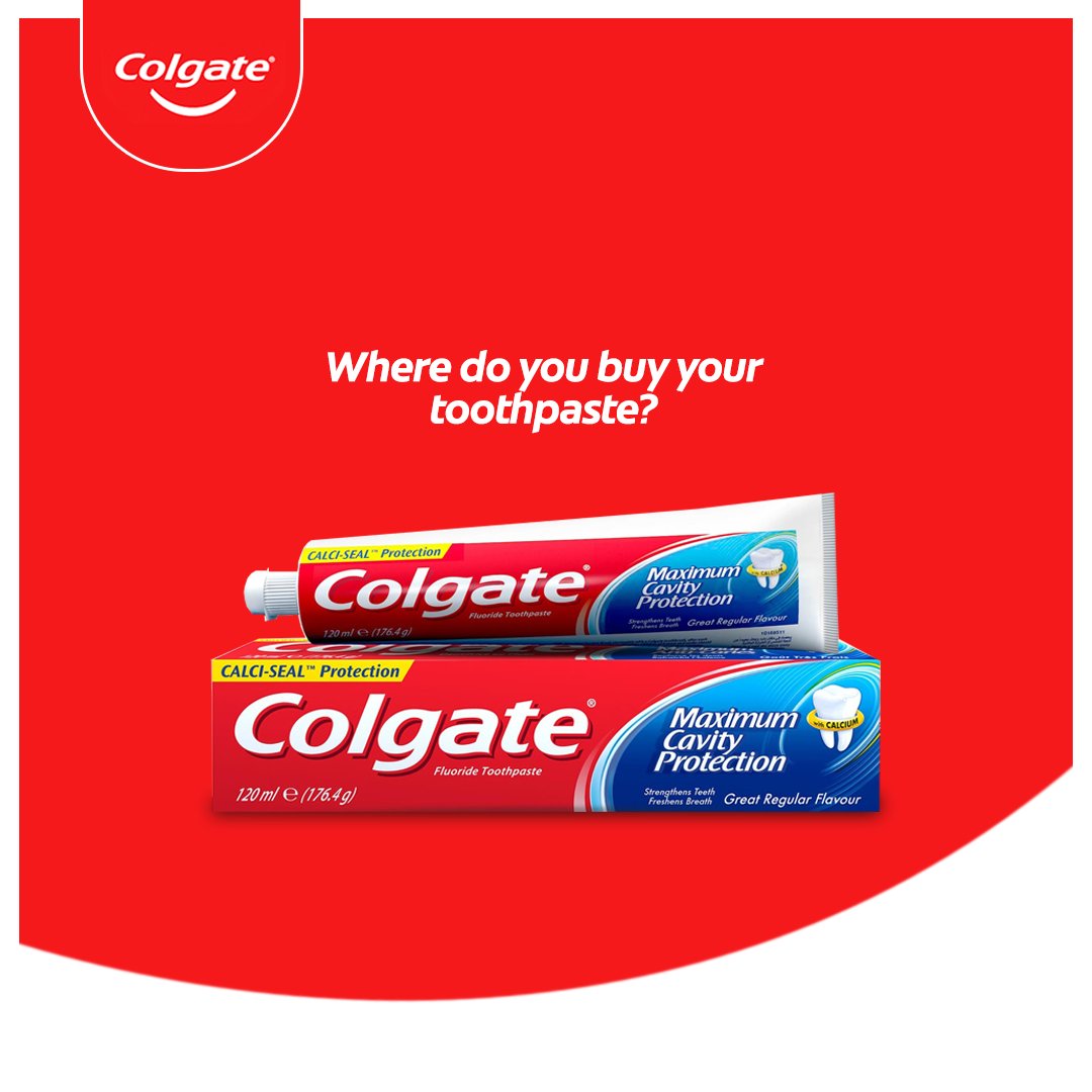 colgate_ng's tweet photo. Colgate toothpaste is everywhere across Nigeria, and everyone has different places they go to for shopping. Which is your most preferred when it comes to toothpaste?
A thread.
#ColgateNigeria
#Colgate
#MaximumCavityProtection
#Toothpaste https://t.co/snfcl2lJ1N