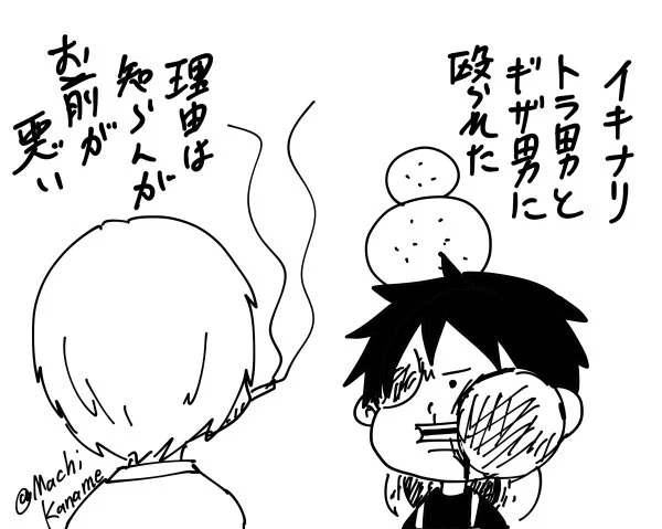 〆られた 