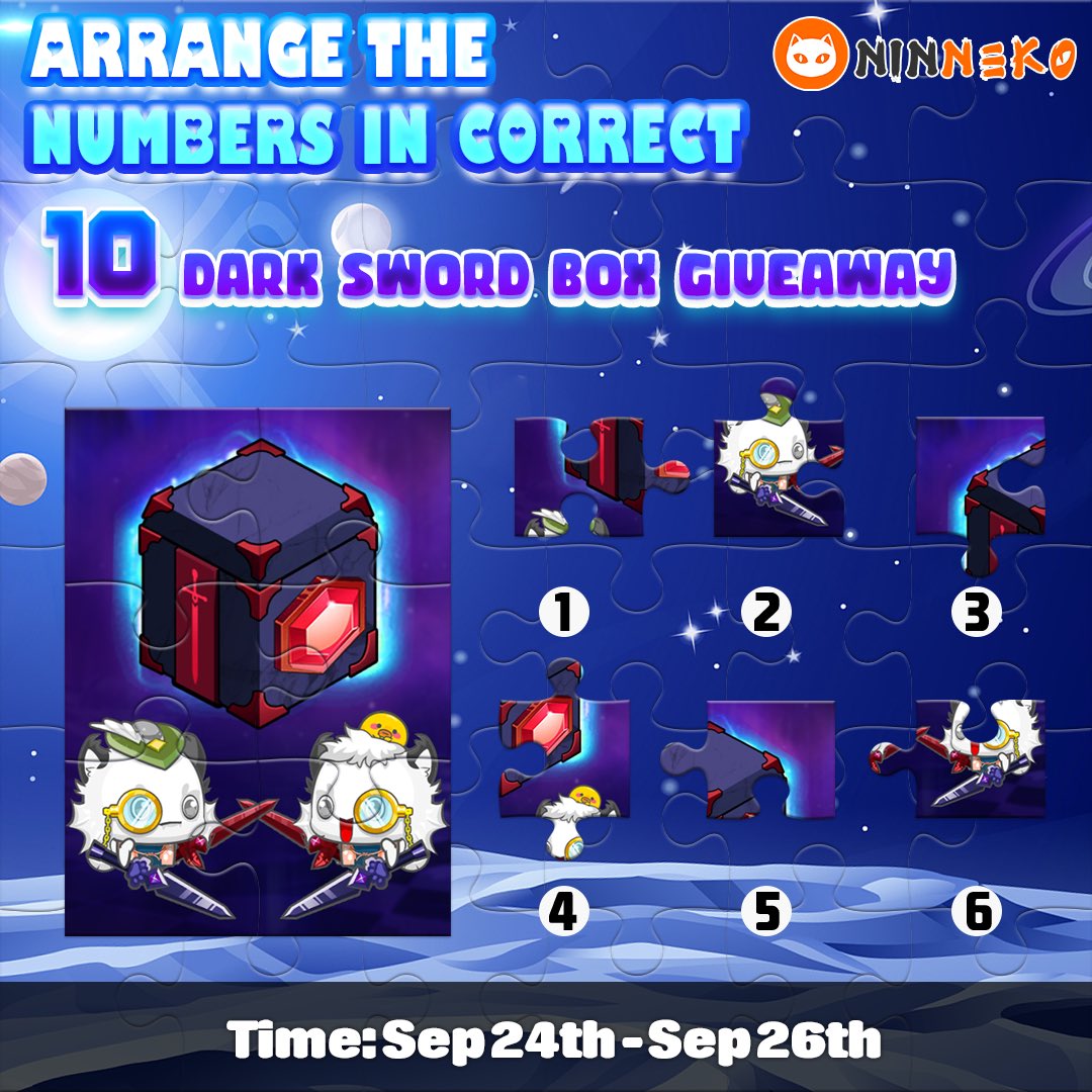 🎁DO QUIZ &amp; GET NEW GENE AIRDROP 
😍By completing these steps: 
1️⃣Arrange pics from left to right &amp; top to bottom on right order, comment answer at this post &amp; retweet
2️⃣Fill information: bit.ly/3C67nz7
⏳ Time: Sept 24 - Sept 28
🎁 Reward: 10 boxes of new gene/10 people