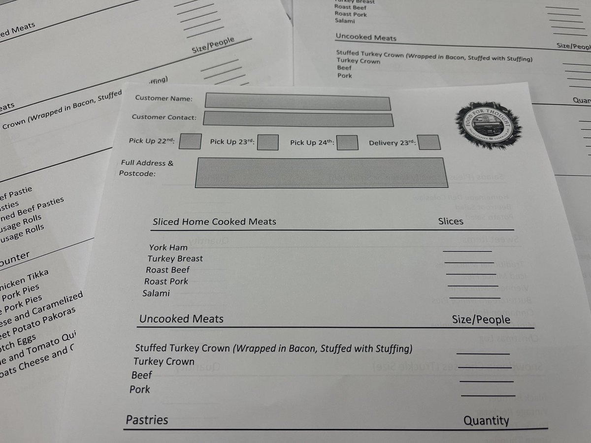 When in next grab your order forms for your festive foods #christmas #shoplocal #turkeycrown #onlythebest