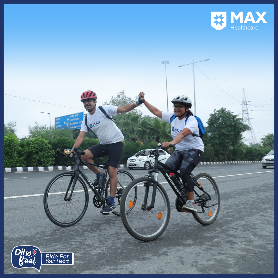 MaxHealthcare's tweet photo. The mega cyclothon began with lots of enthusiasm from the youth. A big thank you to all our cyclists who came forward &amp; became a part of this journey towards #HeartHealth. While we aimed to pledge 5000 km of cycling, we clocked more than 13000 km for heart health. #DilKiBaat https://t.co/qFipZ87z8M