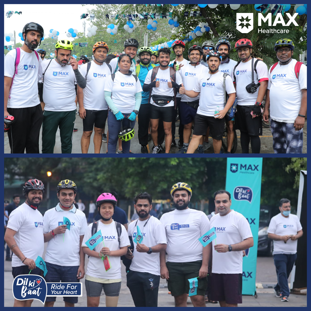 MaxHealthcare's tweet photo. The mega cyclothon began with lots of enthusiasm from the youth. A big thank you to all our cyclists who came forward &amp; became a part of this journey towards #HeartHealth. While we aimed to pledge 5000 km of cycling, we clocked more than 13000 km for heart health. #DilKiBaat https://t.co/qFipZ87z8M