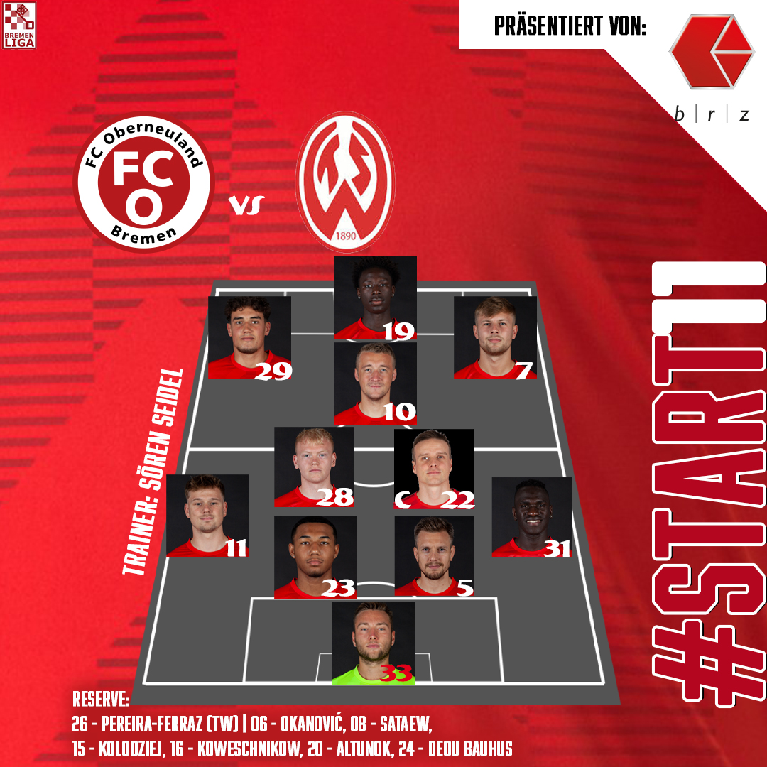 In 12 Minuten ist Anpfiff und hier bekommt ihr unsere Start11 💪🔴⚪️