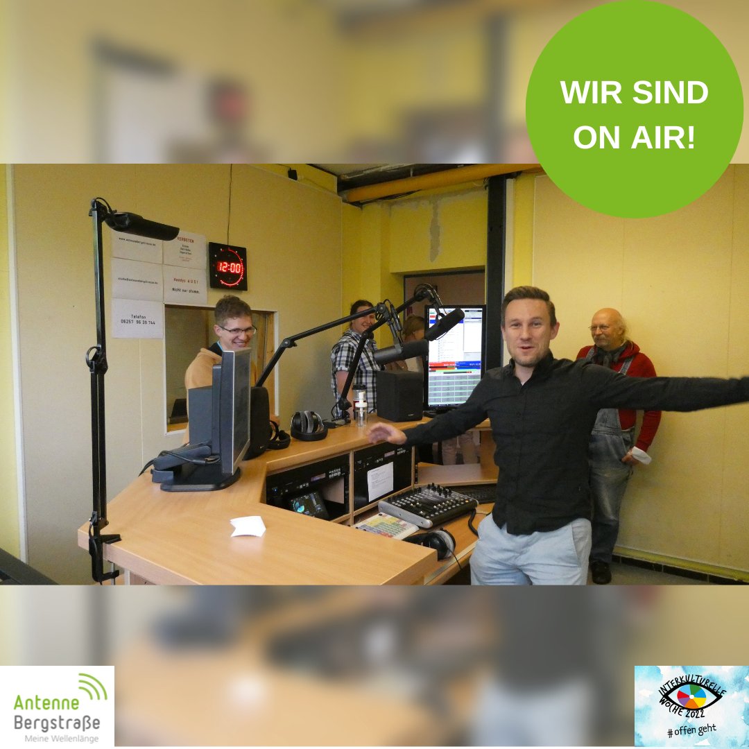 WIR SIND ON AIR! 🤩🤩🤩 Seit 12 Uhr läuft unsere #Sendewoche2022 zur #IKW2022 auf der #91komma7. 

📻: 91,7 MHz
📲💻🖥️: antennebergstrasse.de

#AntBerg #Sendestart
