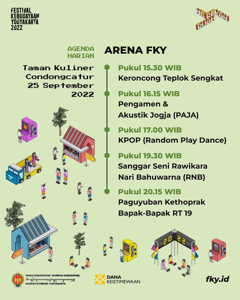 infoFKY's tweet photo. Neng Pasar Serangan tuku srikaya
Mampir Pasar Ngasem tuku ketan
Hey para Sobat Budaya
FKY sesok wes Kukutaaannnn!📢

#FKY #FKY2022 #MerekahRuah #CulturalFestival #KukutanFKY #PasarFKY #PertunjukanFKY https://t.co/troQ4rV2B3