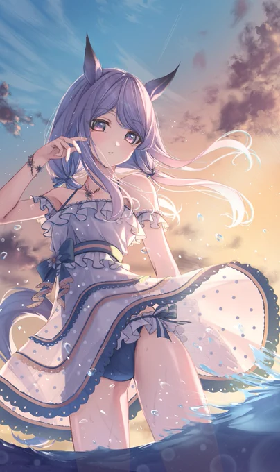 ～メジロマックイーン水着ver～ご依頼で描かせて貰いました!ありがとうございます!#ウマ娘  #メジロマックイーン 