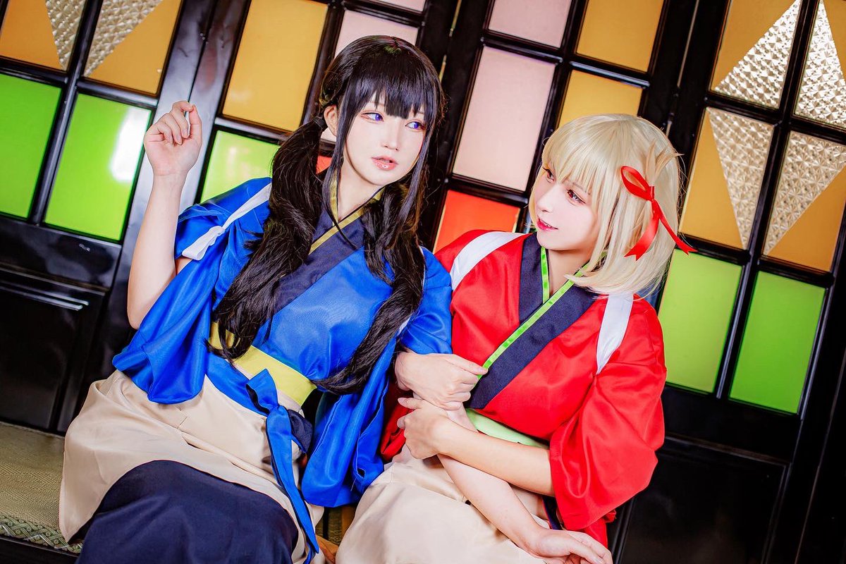 lam_luffy's tweet photo. 錦木千束 / @lam_luffy
井ノ上 たきな / @TakanashiHanari 
中原 ミズキ / @hisuicosplay 
クルミ / @toto0w0o

#リコリスリコイル
#リコリコ
#LycorisRecoil https://t.co/bWjaWqKMvM
