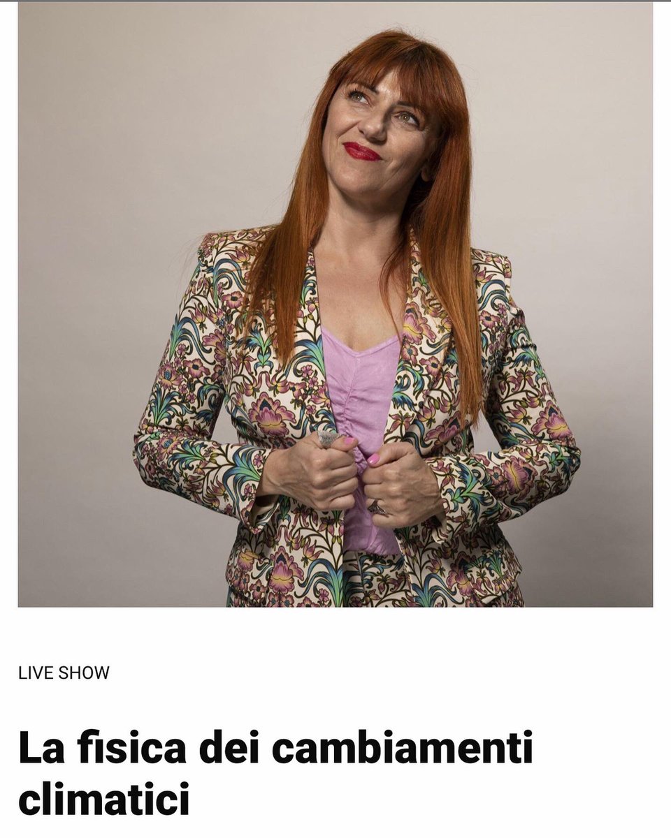 Ciao amici...siccome piove a Milano, il mio speech di oggi dal titolo "La fisica dei cambiamenti climatici" del Festival Verde e Blu è spostato al chiuso, allo Spazio Volvo. Ore 19 in punto. Ciao...ci vediamo lì! ⚡️💥🤘