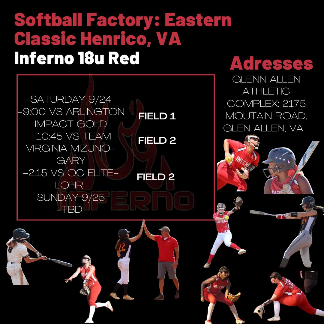 catchingdad's tweet photo. Inferno 18u, Red has five athletes looking for a college to call home next year.   @CNUSoftball @RandolphSB @RMCSoftballKP @RoanokeSoftball @lynchburg_sb @SUHornetsSB https://t.co/5vQZkvmHm4