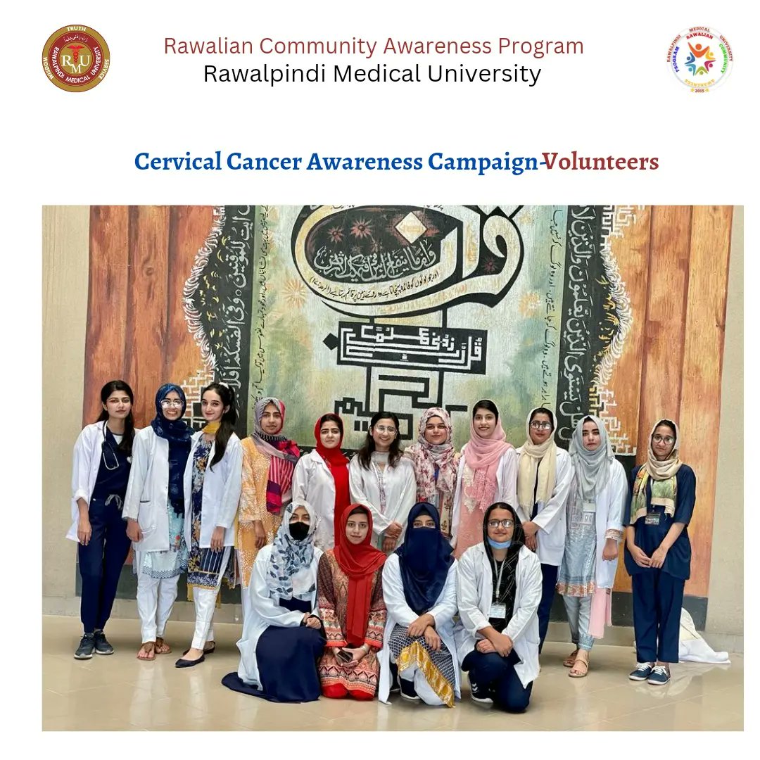 RawalianR's tweet photo. Volunteers of Cervical Cancer Awareness Campaign~

#a_word_can_make_the_word_safer_place_to_live

#cervicalcancer 
#cervicalcancerawareness https://t.co/sDJKV6v8HA