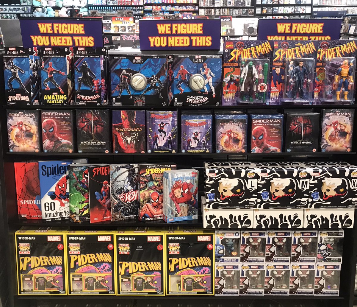 hmvRedditch's tweet image. Celebrating 60 years of Spider-Man! 
#BeyondAmazing 
#SpiderMan 
#SpiderManNoWayHome 
#hmvForTheFans 
#SpiderMan60thAnniversary