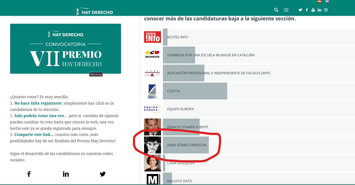 jr_blanco_'s tweet photo. He votado a @JaimeObregon aqui: https://t.co/IPBcuVIetq
1. X su espectacular trabajo de lucha por la transparencia de la instituciones
2. X crear unas herramientas brutales para mostrar la información que los Gobiernos no quieren que veamos.
3. X ser un #hacker Cántabro😜 https://t.co/Av9v1BftRM