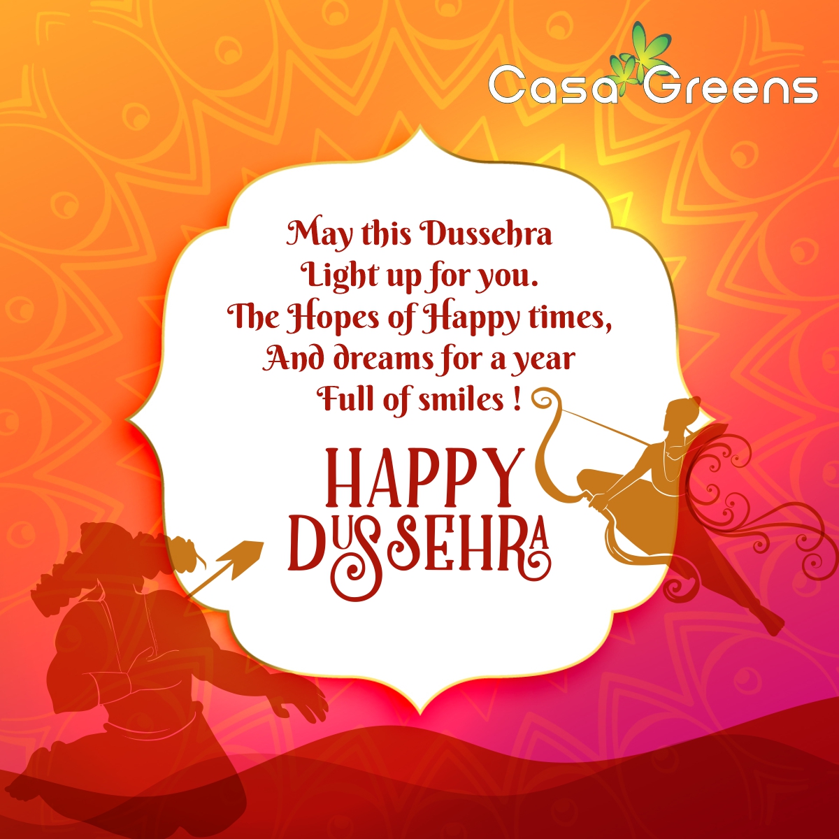 RadheyKrishnaG's tweet photo. VIJAYADASHAMI
HAPPY DUSSEHRA
#CasaGreens #HappyNavratri2022 #JaiMaaDurga #HappyDussehra https://t.co/c8NwbBjLCb