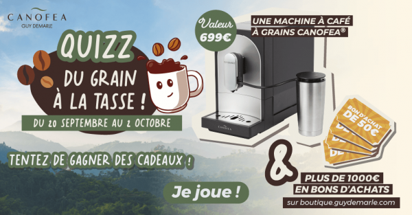 ymcecile69's tweet photo. 🎁 Participez à notre grand jeu CANOFEA®
Du 20 septembre au 2 octobre, testez vos connaissances sur le café et tentez de remporter une machine à café à grains CANOFEA® ou l'un des 20 bons d’achat de 50�... #guydemarle https://t.co/fgdnsXGivX https://t.co/CCZRyxibVQ