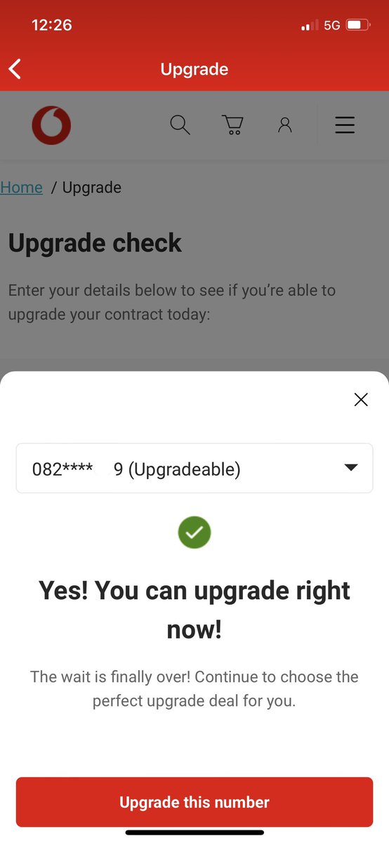 Thanks for wasting my time <a href="/Vodacom/">Vodacom</a>. Your App and Website says I can upgrade immediately, but after nearly an hour in your store, the consultant tells me that the system says I can only upgrade next week. Great use of technology!