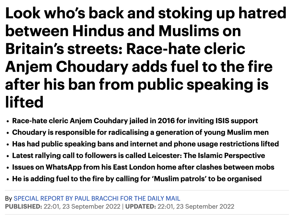 INSIGHTUK2's tweet photo. And now we have Islamist Anjem Choudary out spreading and stirring up hate.

The UK really needs to get a grip on these dangerous #Islamists roaming freely on our streets spewing hate and inciting violence. #HindusUnderAttackInUK 

@metpoliceuk @PoliceChiefs @ukhomeoffice https://t.co/s2WRN9hZpu
