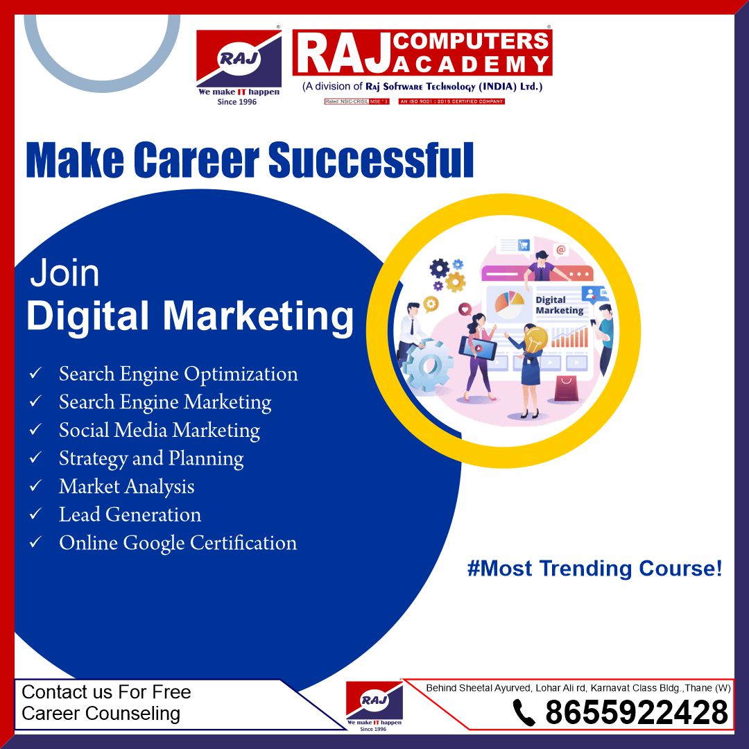 rcathane's tweet photo. Learn #mosttrendingcourse which is helpful for any work industry. New Batches Commencing soon @rcathane. For admission Contact us 8655922428

#digitalmarketingcourse #rajcomputersthane #socialmediamarketingcourse #joborientedcourse #skillcourse https://t.co/6R2ma5VoL9
