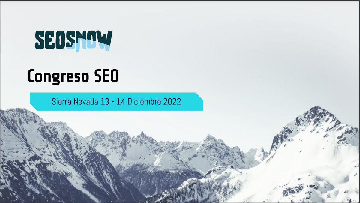 SeoSnow1's tweet photo. 🤩 OPORTUNIDAD HASTA EL MARTES!!

❄️“El mejor evento de SEO y Mktng Invernal con
Networking mediante actividades de
invierno y montaña”

❄️¿dónde? Sierra Nevada
❄️¿Cuándo? 13 y 14 de Diciemb
❄️PONENTES? BRUTALES! 
corre al link 👇 para verlos!

#SEOSNOW 

https://t.co/Y0a40By3oe https://t.co/IG0Vp2Bj1n