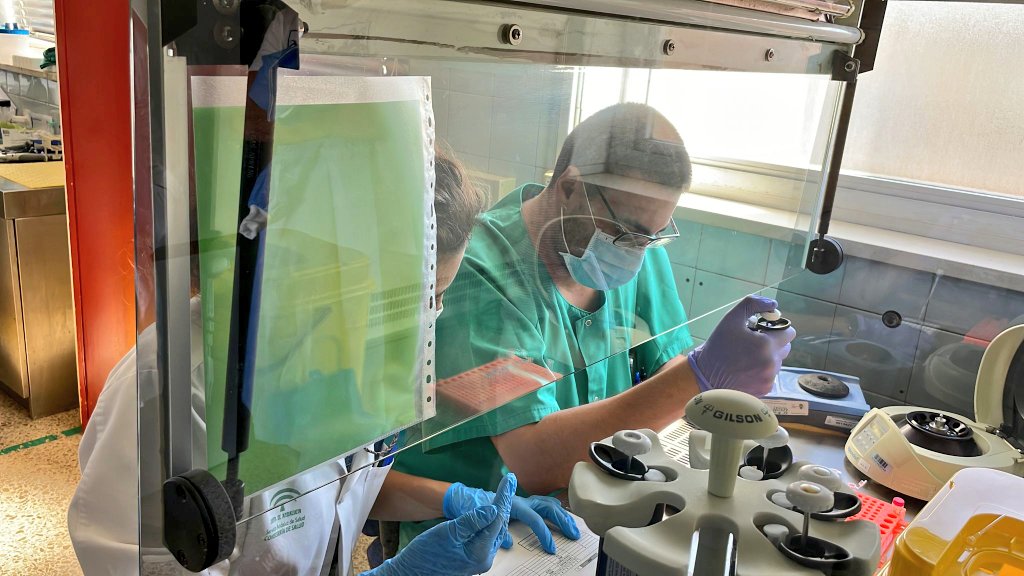 PathologyHUVR's tweet photo. Nuestros alumnos del #PANMEP acaban su práctica de Medicina de Precisión en @PathologyHUVR  @HospitalUVRocio

📢Hoy: secuenciación masiva 

@mromerogomez  @xdopazo @mjsanchezperez  @MJOSESERRANO19 https://t.co/6YK3Iozaza