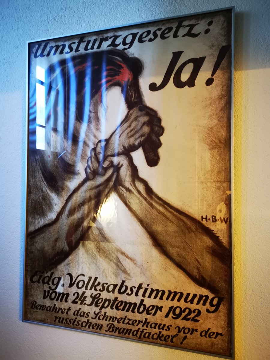 Vor 100 Jahren am 24.9.1922 war die Abstimmung über das Umsturzgesetz. Die Zeiten haben sich zum Glück geändert. Hoffentlich machen wir morgen einen Reformschritt bei der AHV.