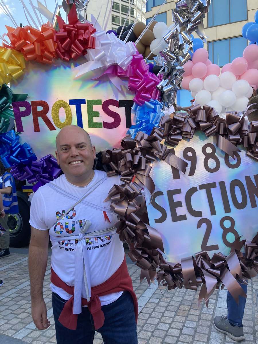 Happy Pride everyone! Proud to be walking with @BirminghamPride and @BAHMemorial today. Holding a wreath to remember and celebrate the end of Section 28 in schools- we will never go back #nooutsiders