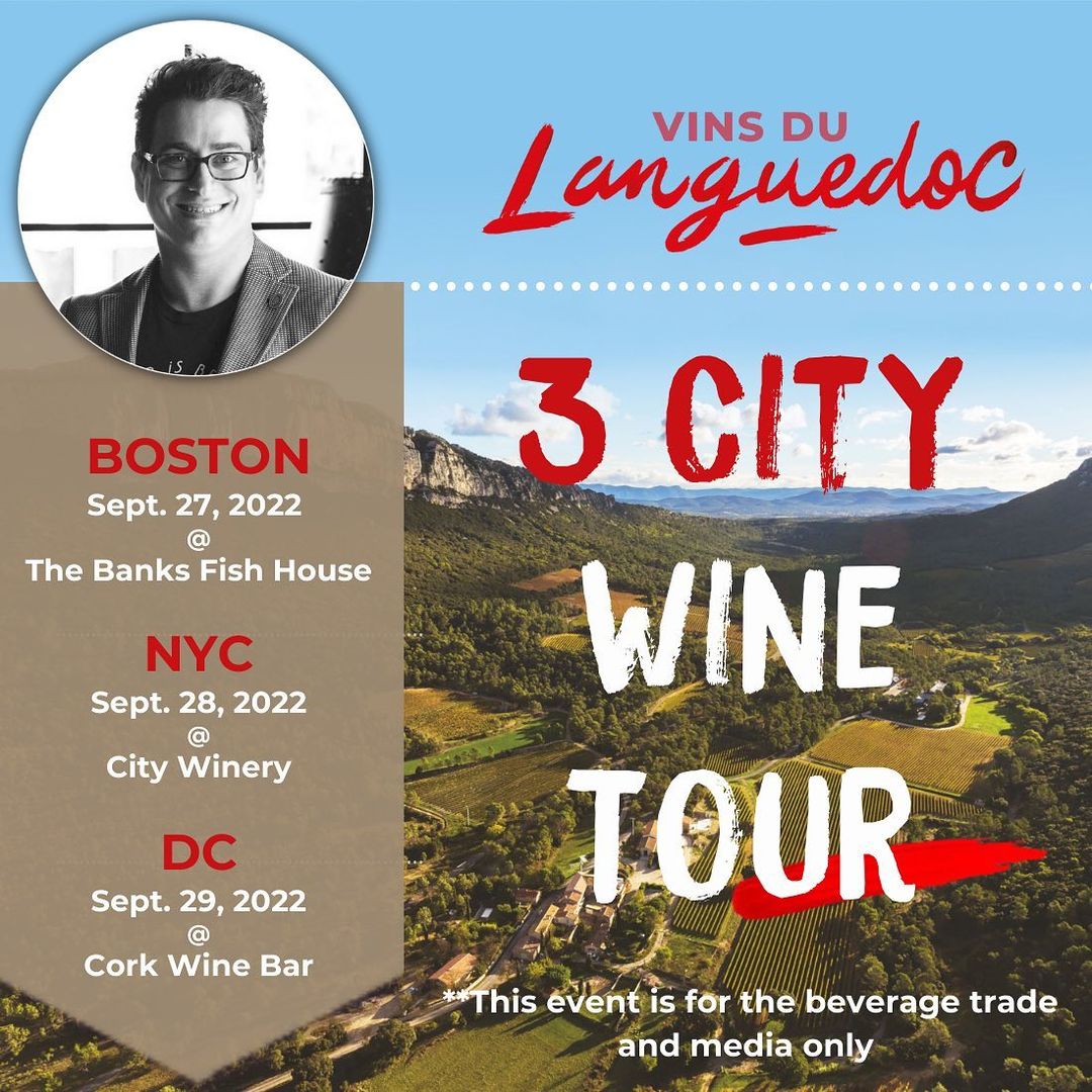 VinsduLanguedoc's tweet photo. ✈️🇫🇷🍷🇺🇸 Les Vins des AOP du Languedoc sont en tournée aux États-Unis, sur 3 dates, la semaine prochaine entre Boston, NYC et DC.
Cet événement est réservé aux professionnels du vin et aux médias.
#vinsdulanguedoc #instinctpartagé #newyork #boston #washingtondc https://t.co/KWtrbTdFDz