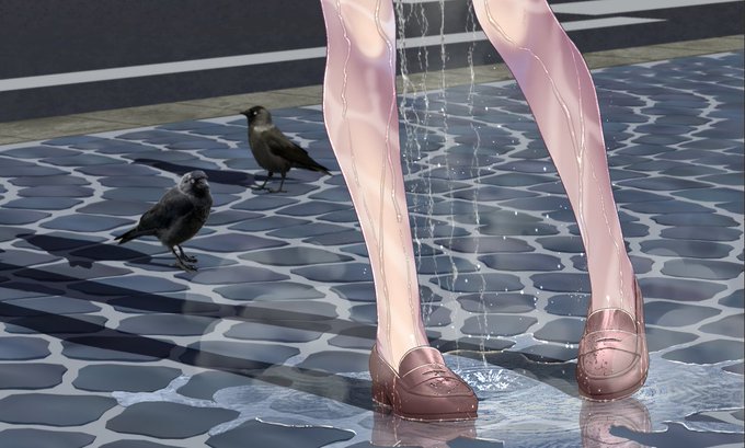 今回も背景を描くのがどうにも時間がかかって面倒で仕方がなかった。3Dとかである程度オブジェクトを並べるだけで自動的に色と質感の入った背景が生成されるようにならないものか・・ 