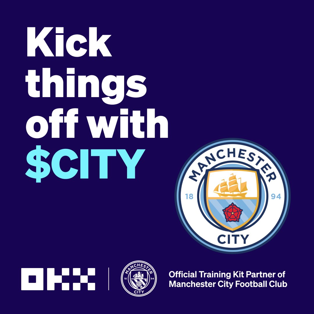 ⚽️ Let's keep the exciting news coming! Buckle up and get ready to kick things off with #OKX &amp; $CITY! 

The <a href="/ManCity/">Manchester City</a> Fan Token $CITY created by <a href="/socios/">Socios.com</a> — is listing soon on OKX!