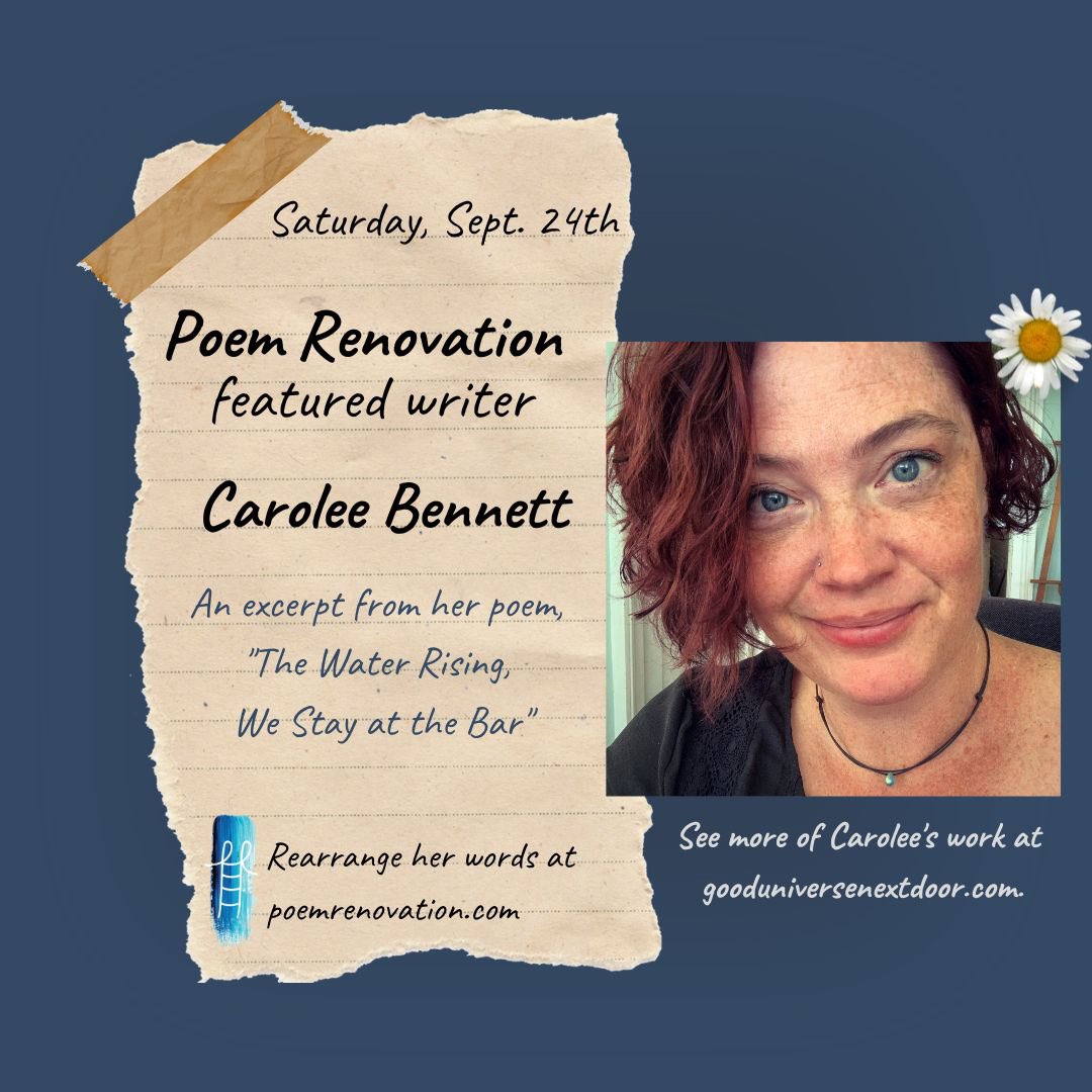 PoemRenovation's tweet photo. Today’s Poem Renovation word bank comes from the poetry of @caroleebennett, a writer & artist living in Upstate NY. Learn more at https://t.co/5WvbektS4m #poemrenovation #albanypoets #foundpoetry #foundpoem #wordpool #wordscramble #wordpuzzle #wordgames #poertycommunity #poetry https://t.co/CQDknfSPMf