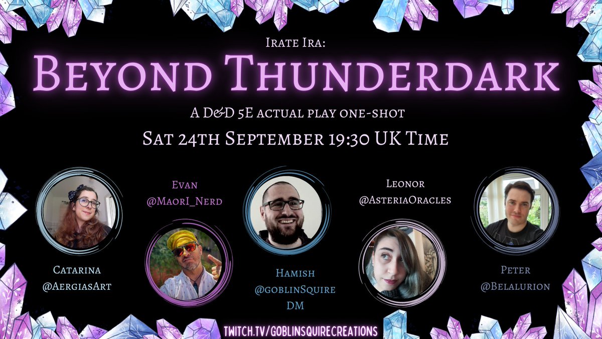 Goblin_Squire's tweet photo. Ok, I'm hyped! Tonight I get to DM four fantastic roleplayers for a game of #DnD. What's not to be hyped about?! Join us 😁😁 #TTRPG #Twitch https://t.co/ngi7pNooAp