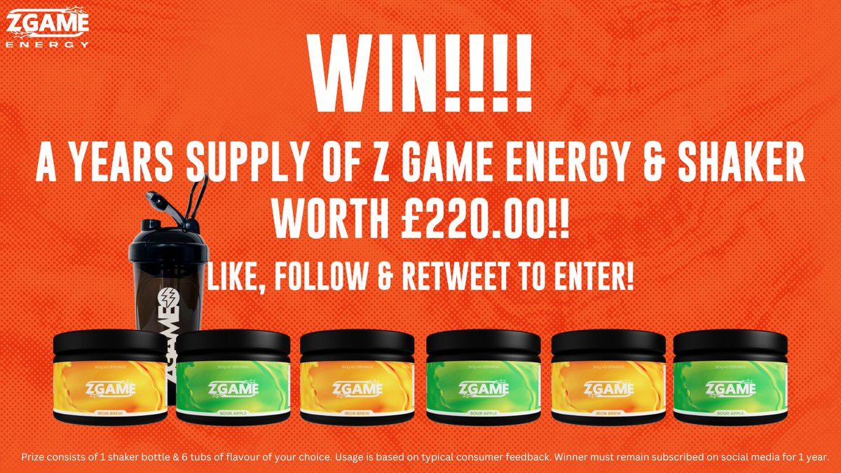 We don’t have a winner from our <a href="/IGFestUK/">Insomnia the Gaming Festival</a> competition yet so we’re making it easier &amp; giving you longer to enter!

To #WIN a years supply of #ZGame &amp; shaker just:

✅ Follow <a href="/ZGameEnergy/">Z Game: Long Lasting Energy & Focus</a>
✅ Like &amp; Retweet this tweet

Ends Saturday 1st October! Good luck!
#Competition #EnergyDrink