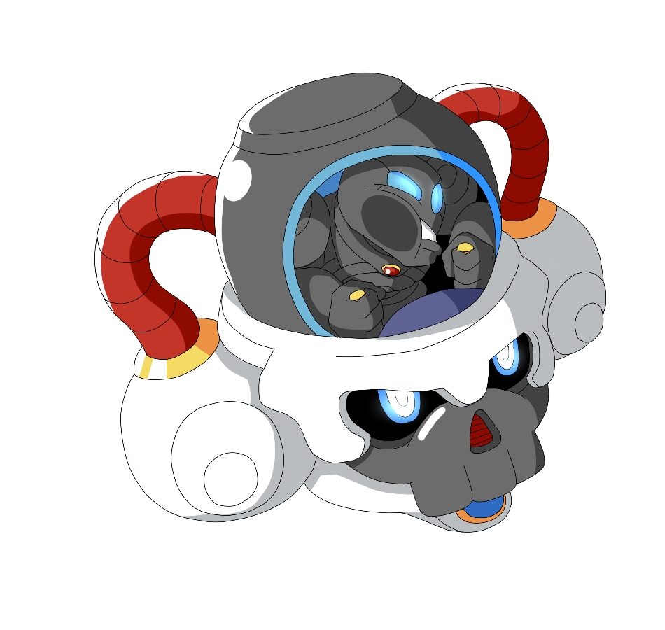 最後のボス絵。
ワイリーマシンはこいつしかいないだろ！と思って8年。実現できたぜ。