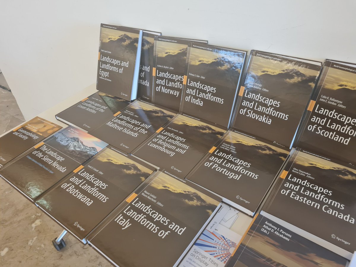 RitienneGauci's tweet photo. When you spot your academic publication about Malta sitting amongst other international volumes at a Springer stand #springerinternational #icg2022 #geomorphology https://t.co/xPtwzLHWAf