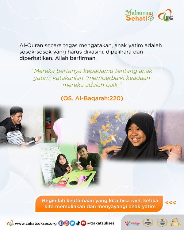 ZakatSukses's tweet photo. Sahabat, ambil kesempatan dalam program Asuh dari Jauh Batch 2 dengan mendaftarkan diri menjadi Orang Tua Asuh melalui: 
https://t.co/D5NoruCBgC
#ONEPIECE #Asuh #Orangtuaasuh #iPhone14BESTwithTRUE5G #iPhone14 #Yatim https://t.co/HBEBmTtmFl