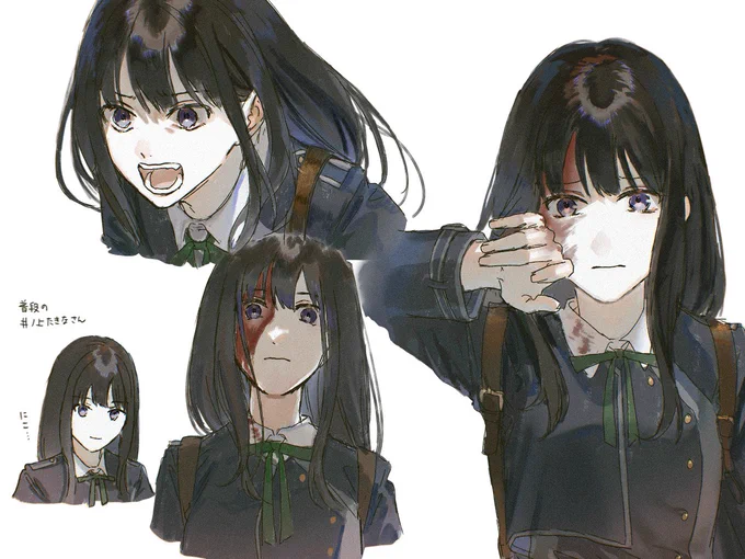 12話の井ノ上たきなさんがガウガウしてて良かったですという絵です 
