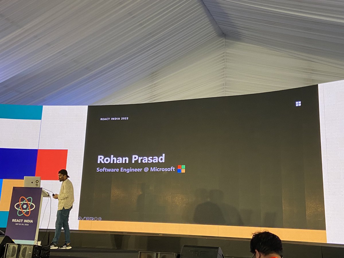 yomeshgupta's tweet image. Our boy @rohanpdofficial killing at @react_india #reactindia2022 🔥🔥