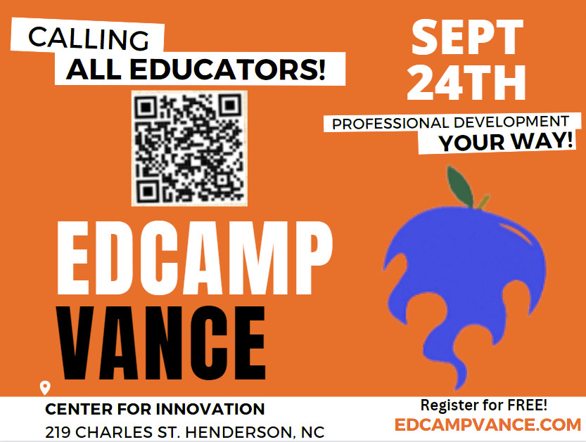 Rise and shine Educators! We are excited to see you today at #EdCampVance! Our team is eager and ready to welcome you. It is not too late to register and attend. We would love to have you. #ViperPride