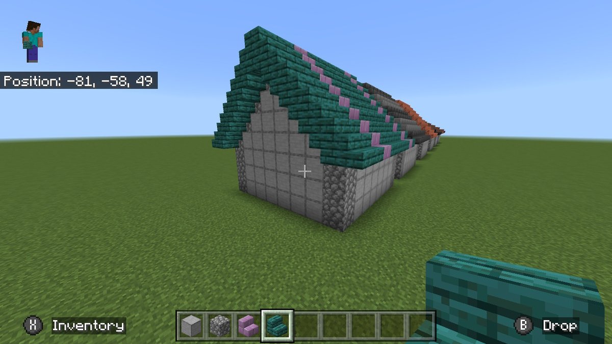 _squish's tweet photo. roof ideas #Minecraft #NintendoSwitch https://t.co/kqdppvbLdB