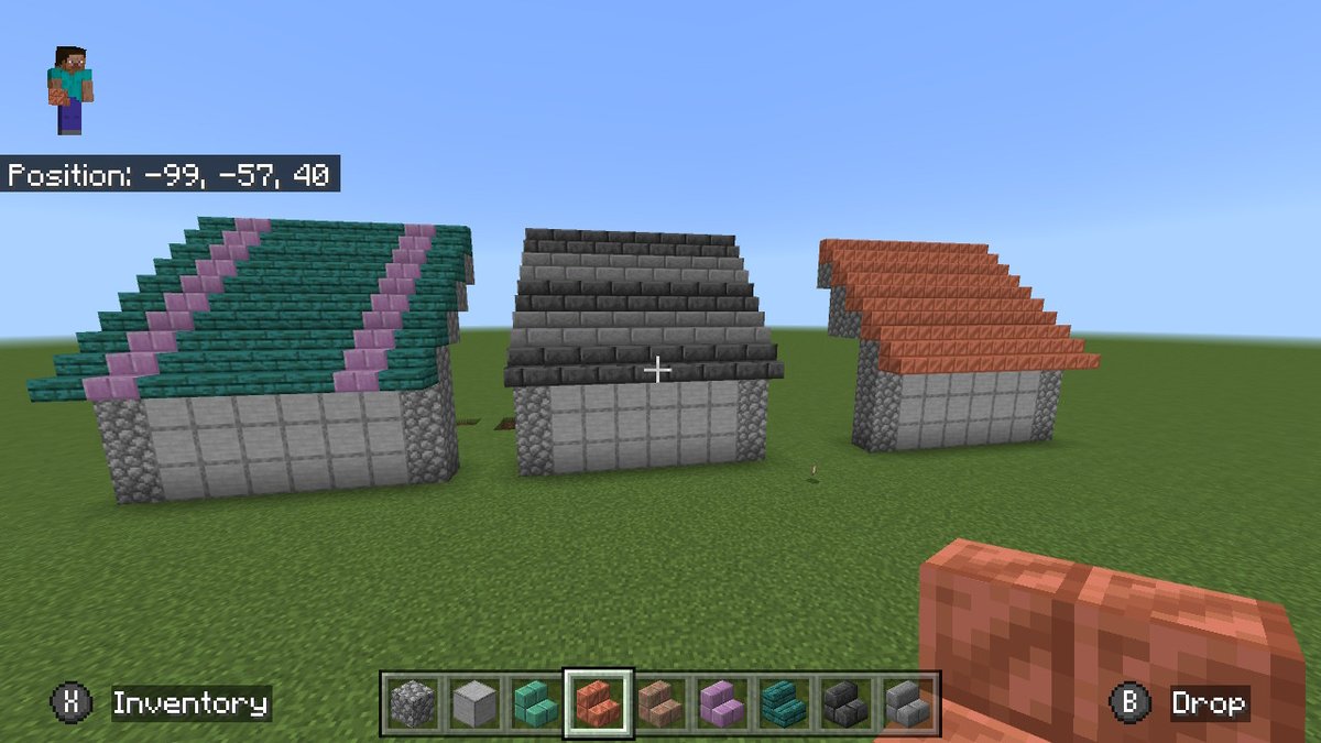 _squish's tweet photo. roof ideas #Minecraft #NintendoSwitch https://t.co/kqdppvbLdB